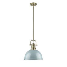  3604-L AB-SF - Duncan 1 Light Pendant with Rod